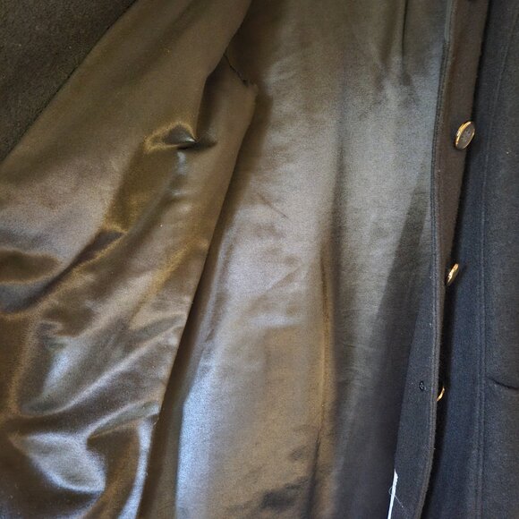 Jay Woolen Coat SZ 16 Black - Picture 6 of 8